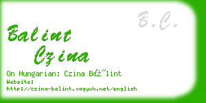 balint czina business card